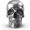 Silver Skull - silber schädel 3D