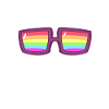Sonnenbrille mit Regenbogenfahne