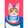 Belka Cat Space Retro