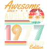 Août 1977 Naissance Anniversaire Rétro