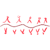 red line stroke waves symbols