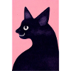 Gothic Kitty Pink Retro