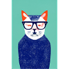 London Hipster Cat Retro