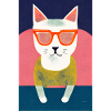 Hipster Kitten Glasses Retro