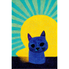 Lonely Island Cat Retro