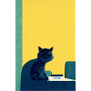 Office Manager Cat Retro