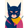 Retro Cat Bat Retro