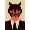 Tarot Cat Retro