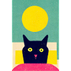 Waking Up Cat Retro