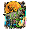 Halloween Dinosaur Zombie Tie Dye