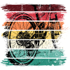 Rainbow Grunge Bicycle Art