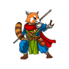 Roter Pandabär Ninja
