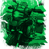 Moto GS noir vert