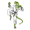 Karate-Eidechse