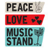 Peace Love Music Stand Fanfare