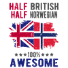 Moitié britannique moitié norvégienne