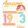 Août 1953 Naissance Anniversaire Rétro