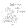 Slogan « Emmenez-moi à l’océan » - Turtle Island