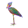 Bunter Splash Vogel Schuhschnabel