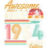 Août 1954 Naissance Anniversaire Rétro