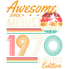 Août 1970 Naissance Anniversaire Rétro