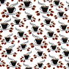 kaffeetassen Kaffeebohnen Küchenmuster