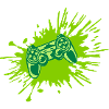 Farbklecks Konsole Retro Controller