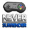 NEVER SURRENDER (Blue) + SNES Controller - Gaming
