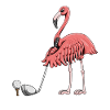 Golfers Golfers GolfIng Flamingo Motif
