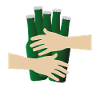 Gruppenkuscheln mit Flaschenbier