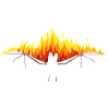 Bat in flames