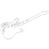Guitarist plays electric guitar