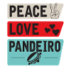 Peace Love Pandeiro Drum