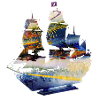 segelschiff,Schiff,Boot,Graffiti, Blau, Malerei