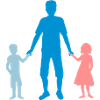 2 Children Papa Family