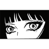 Anime Eyes Black white