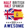 Moitié britannique moitié espagnole