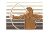 Traditionelles Bogenschießen Bigfoot Bogenschütze