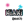 MIAMI Beach pink /blue logo