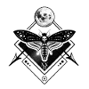 Geometric Hawk Moth with Moon