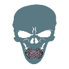 Skull viking vegvisir logo