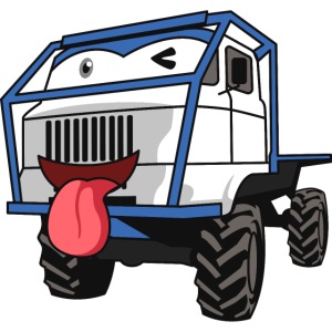 TRIAL TRUCK 4X4 EYES WINK STICK OUT TONGUE EMOJI