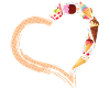 Crème glacée Heart Cone Popsicle