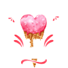 Crème glacée Valentines Day Coeur