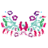 hungarian flowers,tendrils,floral,pink,flowers