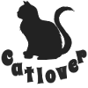 Catlover, Silhouette, Typographie, Samtpfote