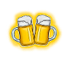 Cruches à bière grillée