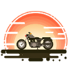 Sunset motorcycle