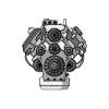 Engine Block Surgeon Car Mechanic