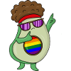 LGBT Avacado Rainbow